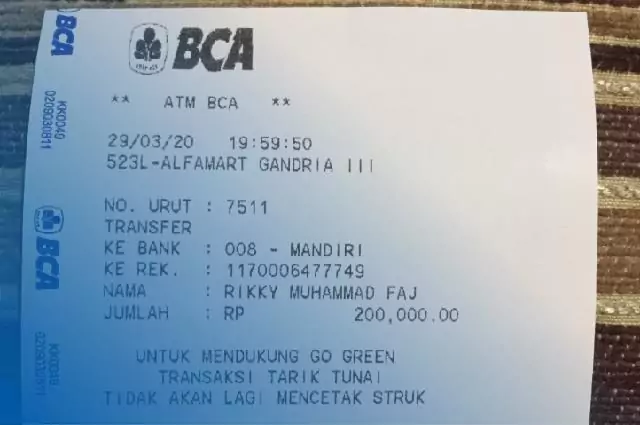 Bukti Transfer BCA Asli