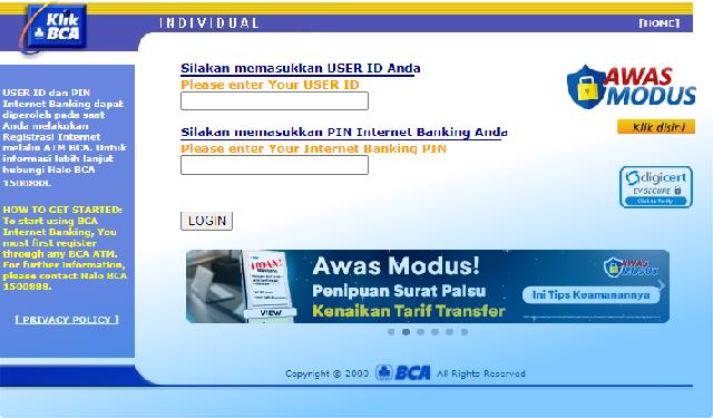 Cara Menggunakan Internet Banking BCA Setelah Aktivasi