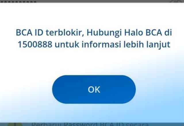 BCA ID Terblokir