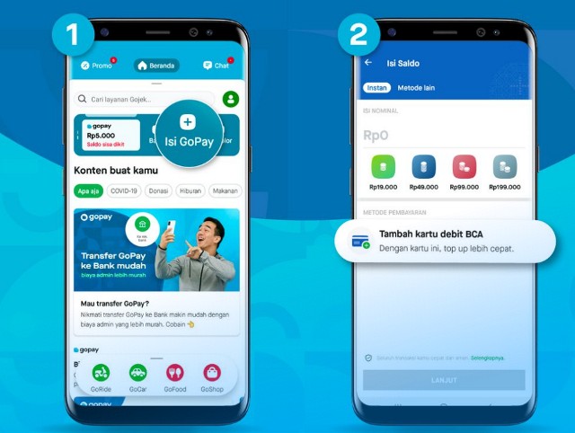 Cara Top Up GoPay dari BCA Syariah