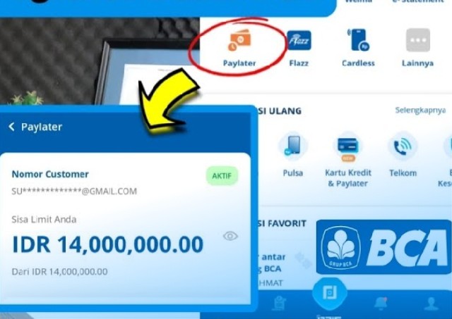 Cara naikan Limit PayLater BCA