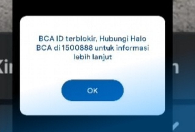 Penyebab BCA ID Terblokir